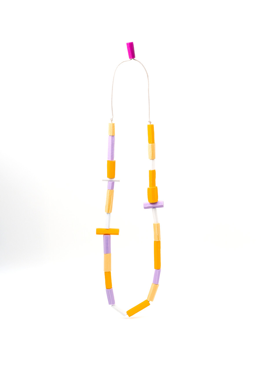Yellow and Lilla Marker Necklace - Carla Movia