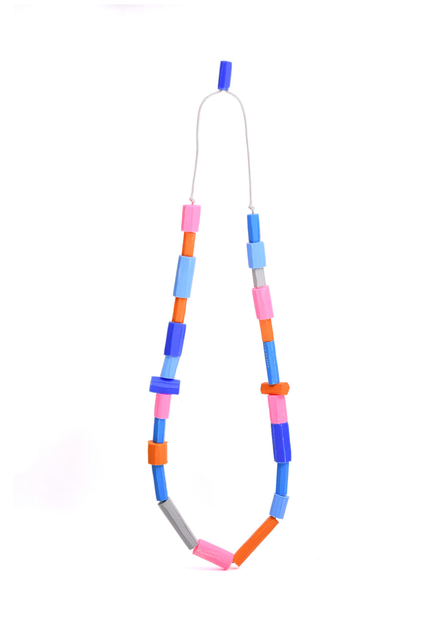 Blue and Pink Marker Necklace - Carla Movia