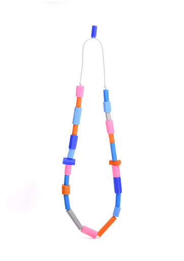 Blue and Pink Marker Necklace