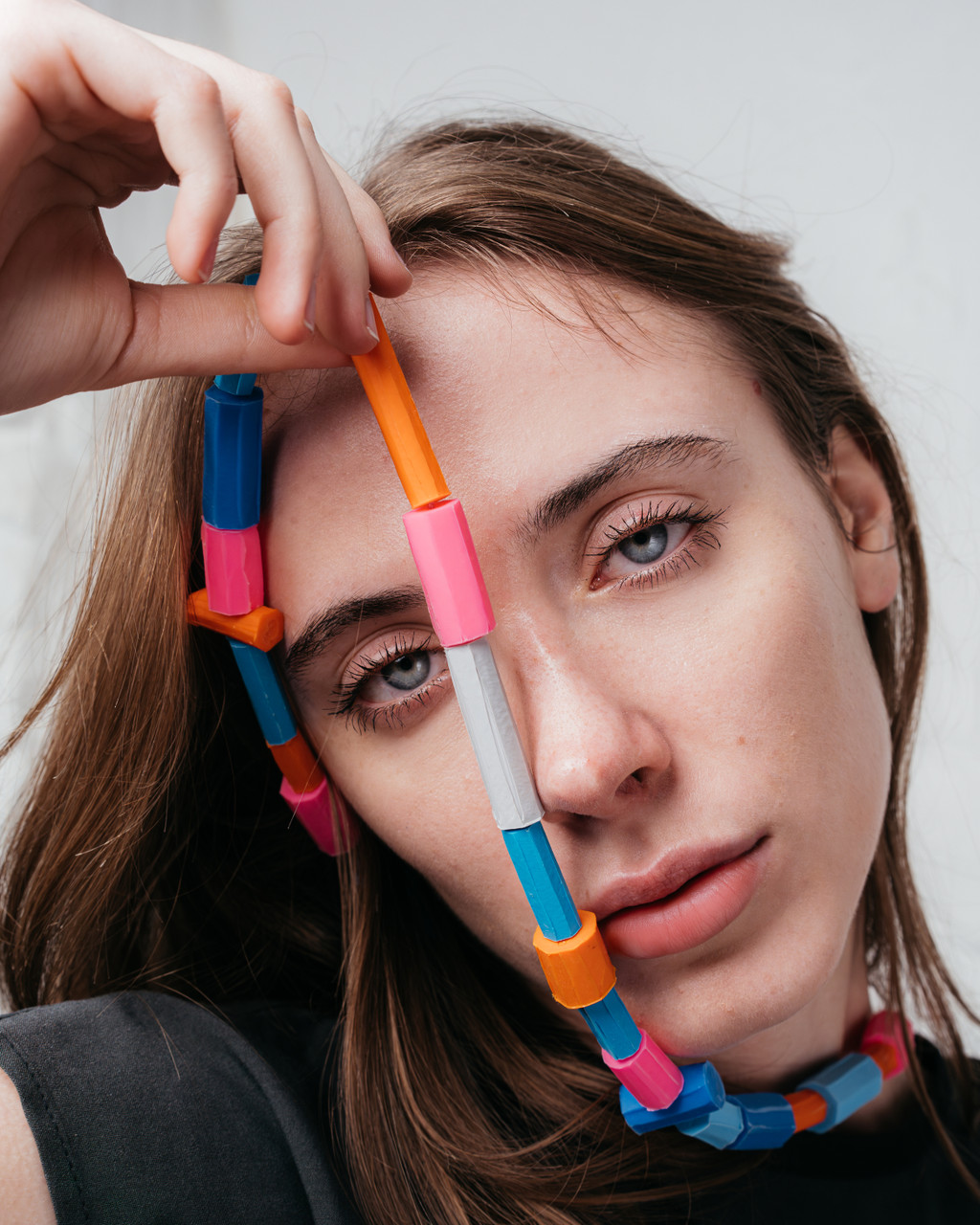 Blue and Pink Marker Necklace - Carla Movia