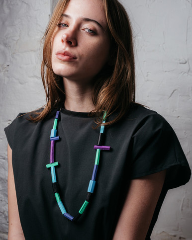 Green and Purple Marker Necklace