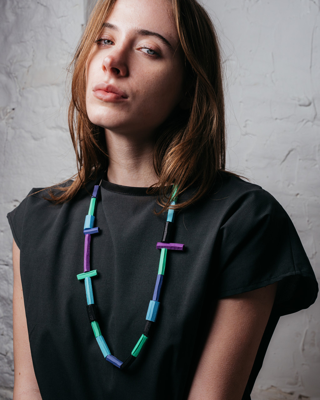 Yellow, Red and Purple Marker Necklace - Carla Movia