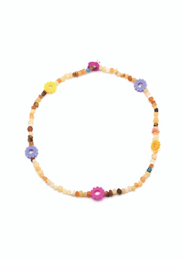 Friendship Necklace Purple & Yellow
