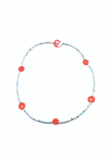 Friendship Necklace Turquoise & Red
