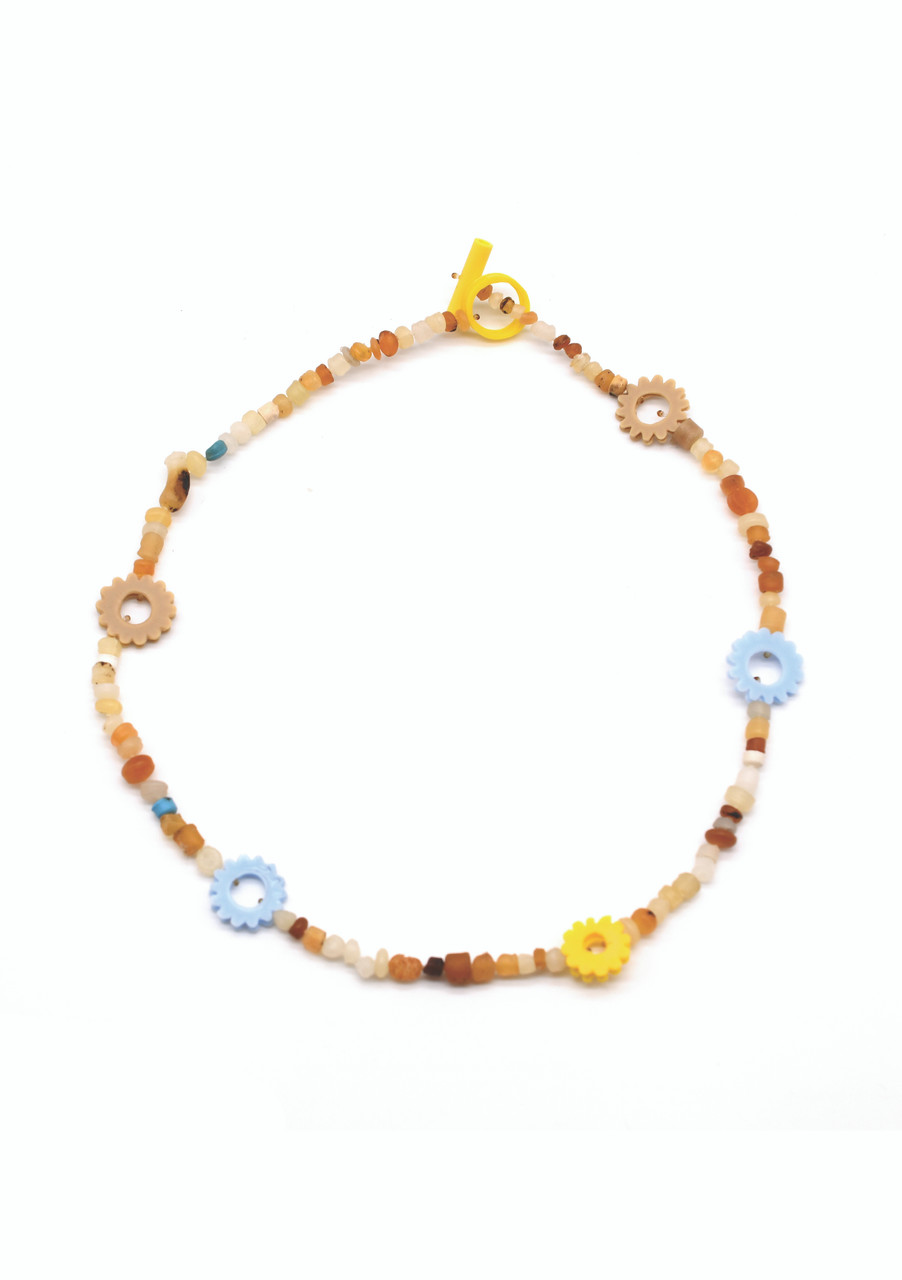 Friendship Necklace Pastel Blue & Yellow - Carla Movia