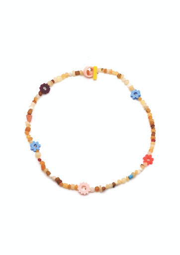 Friendship Necklace Burgundy & Pink