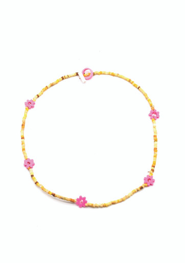 Friendship Necklace Pink & Yellow