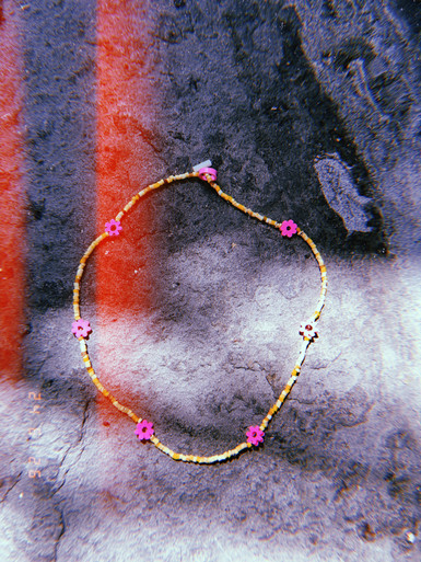 Friendship Necklace Pink & Yellow