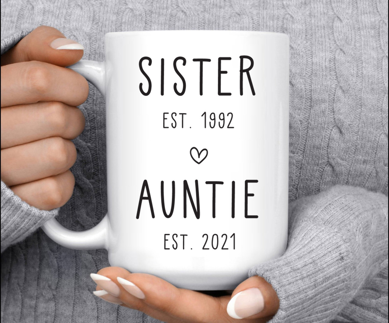 Sisters Mug - Heart Strings design