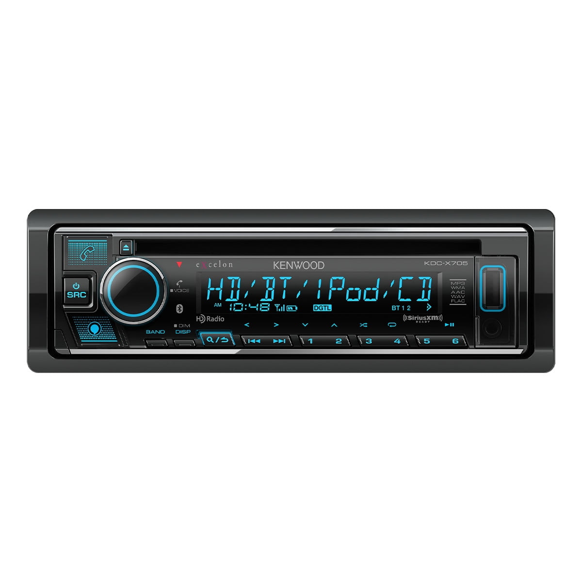 Kenwood Excelon KDC-X705 Single-DIN CD with Bluetooth and Amazon Alexa