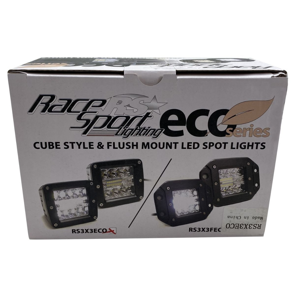 Racesport RS3X3ECO 2PCS Eco-Light LED High Power CUBE Style Auxiliary ...
