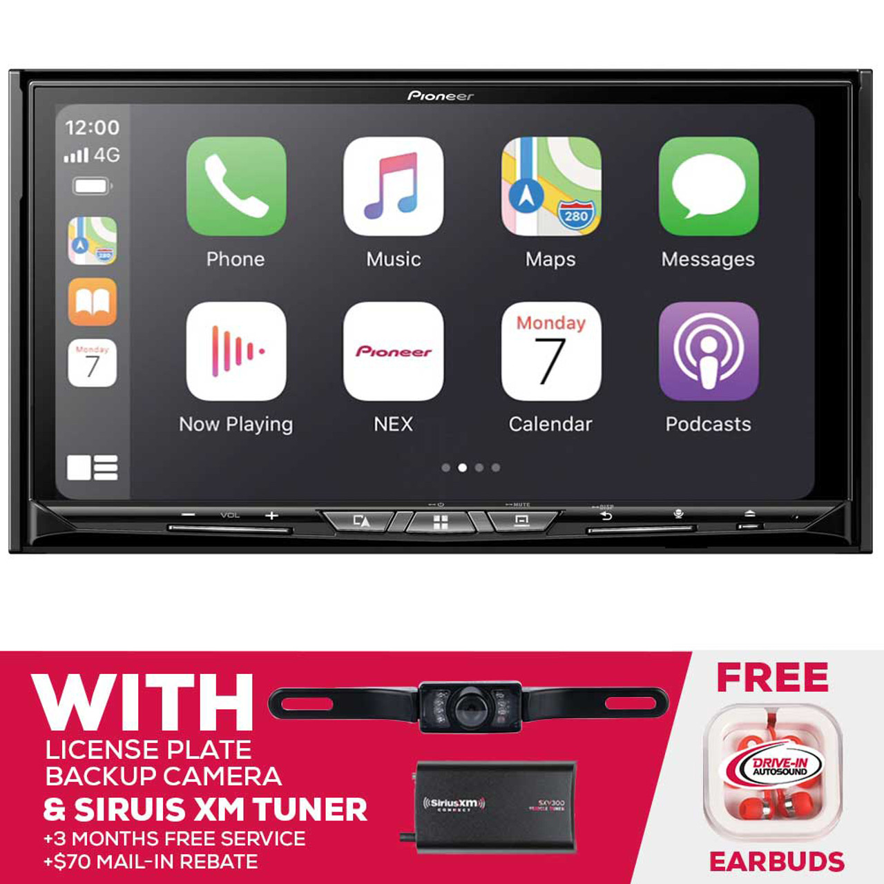 Pioneer AVIC-W8600NEX In-Dash Navigation AV Receiver with 6.94” WVGA Capacitive Touchscreen