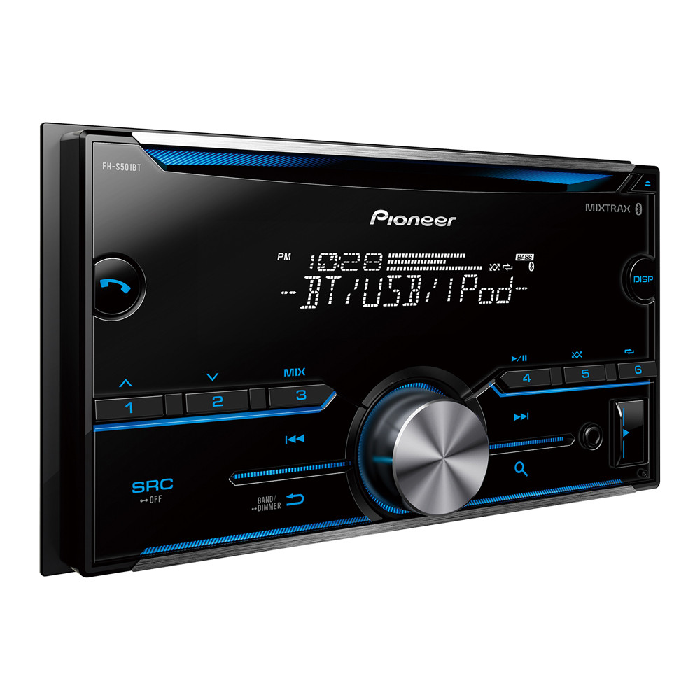 RFRB Pioneer FH-S501BT Double DIN Media CD with BackUp Camera