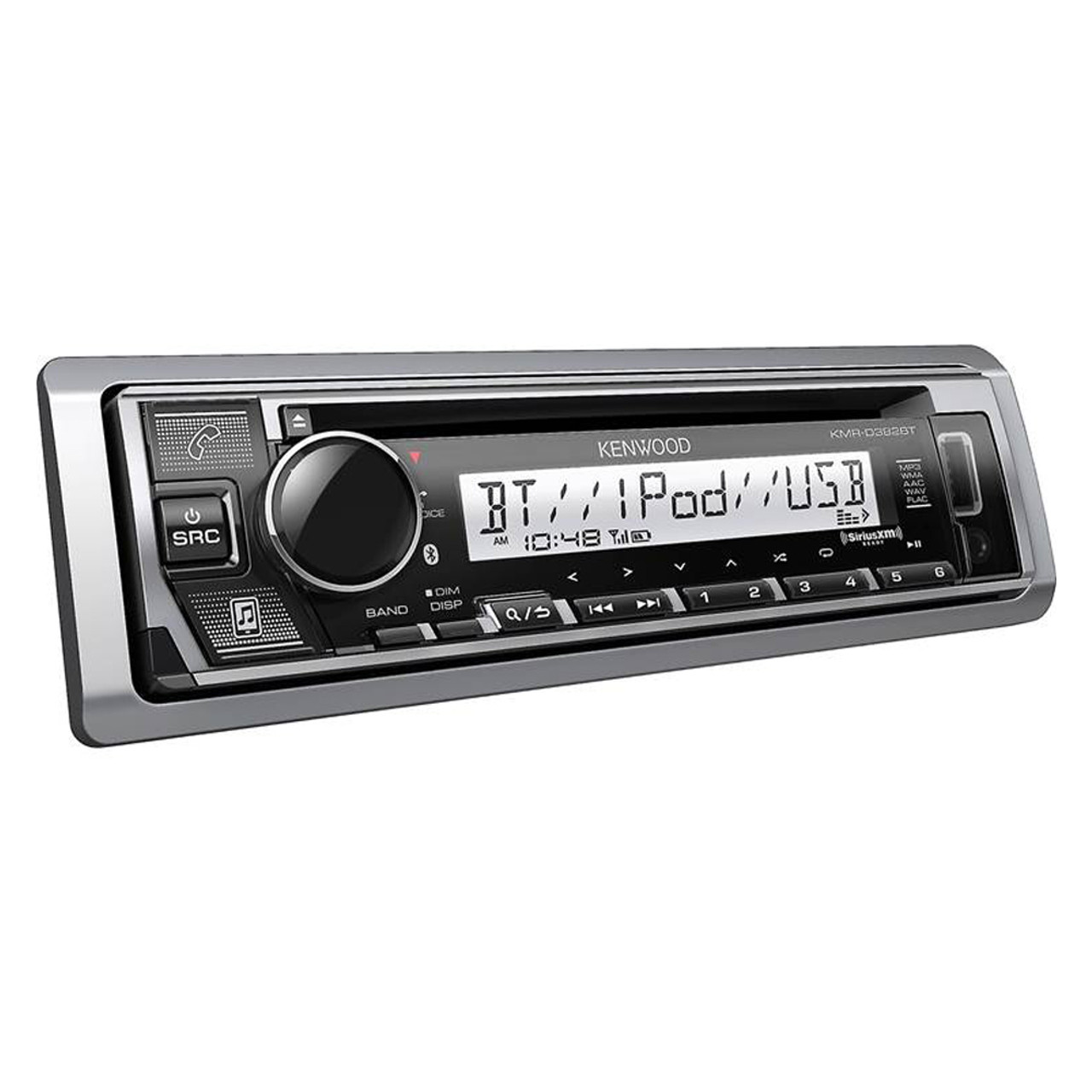 Kenwood KMRD382BT Marine CD Receiver and 1.5 Line Display with Bluetooth