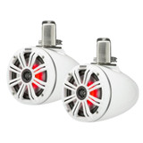 Kicker Pair of 45KMTC65W 6.5" Wakeboard Tower Speakers with 48KMA3604 Amplifier Kicker Pair of 45KMTC65W 6.5" Wakeboard Tower Speakers with 48KMA3604 Amplifier