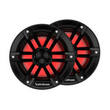Used Rockford Fosgate M1-6B 6" M1 series 75W RMS 2-Way Coaxial Marine Speakers Black