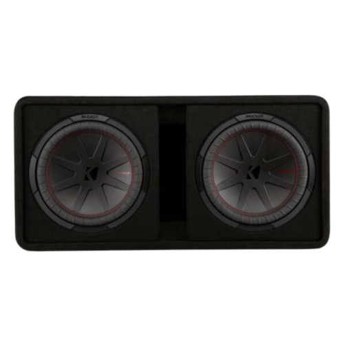 Kicker 48DCWR122 Dual 12" Ported Enclosure CompR Subwoofers with 2000 Watts Peak