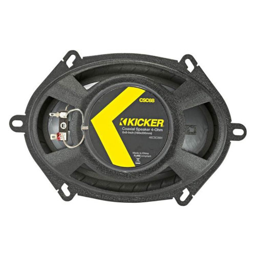 Kicker 46CSC684 CS Series 6"x8" 2-Way Coaxial Car Speakers with 225 Watts Peak