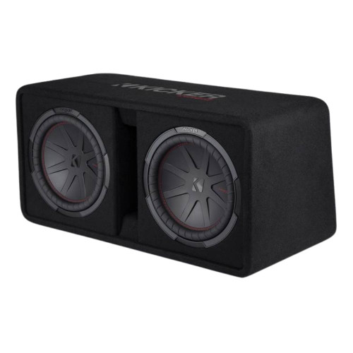 Kicker 48DCWR122 12" Enclosure Subwoofer w/ 46CXA8001T Amplifier & 46CK4 Amp Kit