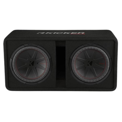 Kicker 48DCWR122 12" Enclosure Subwoofer w/ 46CXA8001T Amplifier & 46CK4 Amp Kit