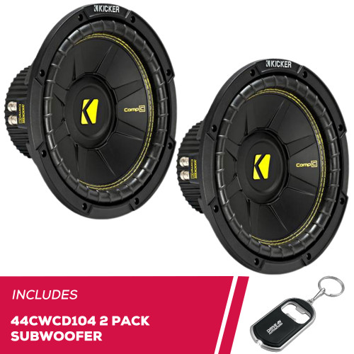 Kicker Pair of 44CWCD104 CompC Series 10" Subwoofer with Dual 4-Ohm Voice Coils