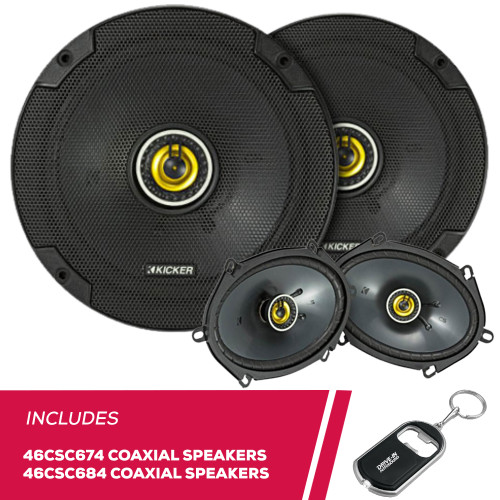 Kicker 46CSC674 CS Series 6-3/4" Coaxial Speakers and 46CSC684 6"x8" Speakers