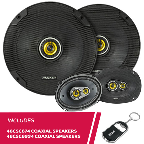 Kicker 46CSC674 CS Series 6-3/4" Coaxial Speakers and 46CSC6934 6"x9" Speakers