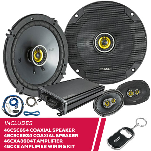 Kicker 46CSC654 Speaker w/ 46CSC6934 Speaker & 46CXA3604T Amp & 46CK8 Amp Kit Kicker 46CSC654 Speaker w/ 46CSC6934 Speaker & 46CXA3604T Amp & 46CK8 Amp Kit