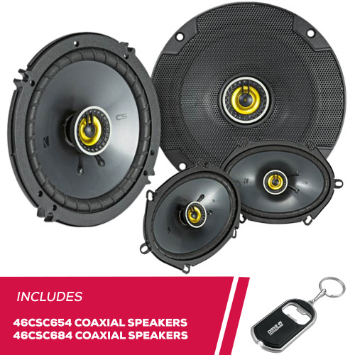 Kicker 46CSC654 6.5" 2-Way Coaxial Speakers and 46CSC684 6"x8" Coaxial Speakers