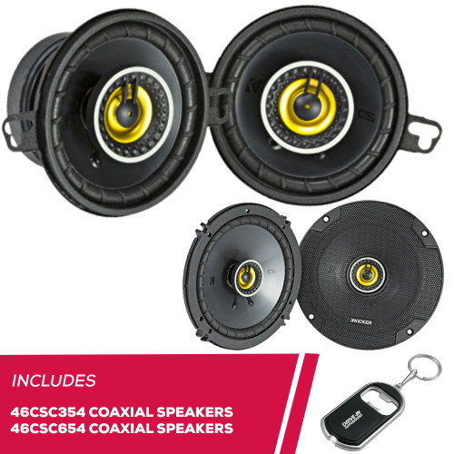 Kicker 46CSC354 CS Series 3.5" 2-Way Coaxial Speakers and 46CSC654 6.5" Speakers