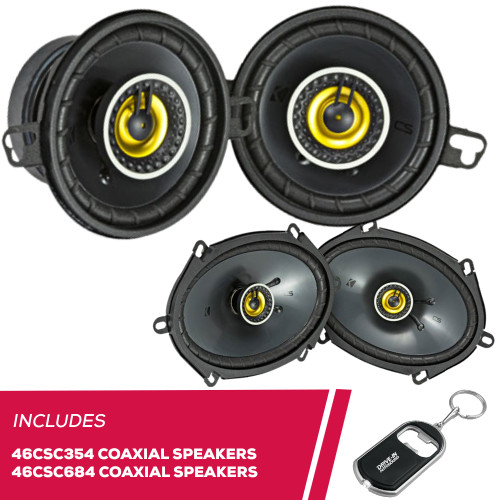 Kicker 46CSC354 CS Series 3.5" 2-Way Coaxial Speakers & 46CSC684 6"x8" Speakers Kicker 46CSC354 CS Series 3.5" 2-Way Coaxial Speakers & 46CSC684 6"x8" Speakers