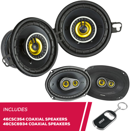 Kicker 46CSC354 CS Series 3.5" Coaxial Speakers and 46CSC6934 6"x9" Speakers