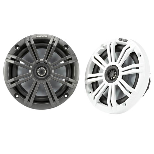Kicker Pair of 45KM654 6.5" Speakers w/ 45KMTC65 Speakers & Amplifier, Amp Kit