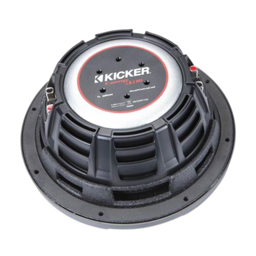 Kicker Pair of 48CWRT104 Shallow-Mount 10" Subwoofer with Dual 4-Ohm Voice Coils