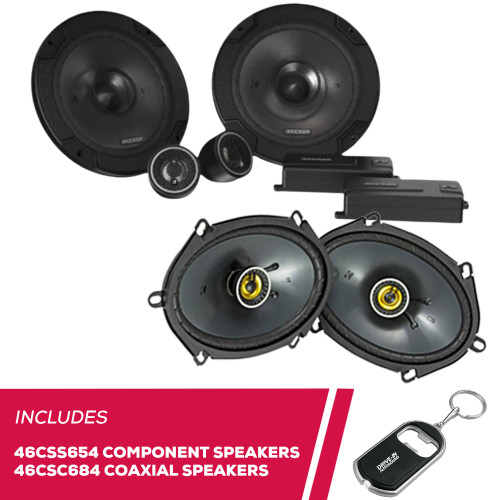 Kicker 46CSS654 CS Series 6.5" Component Speaker & 46CSC684 6x8" Coaxial Speaker Kicker 46CSS654 CS Series 6.5" Component Speaker & 46CSC684 6x8" Coaxial Speaker