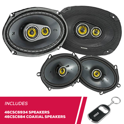 Kicker 46CSC6934 CS Series 6"x9" 3-Way Speaker & 46CSC684 6"x8" Coaxial Speaker