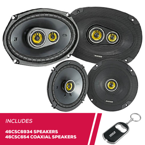 Kicker 46CSC6934 CS Series 6"x9" 3-Way Speakers w/ 46CSC654 6.5" Coaxial Speaker
