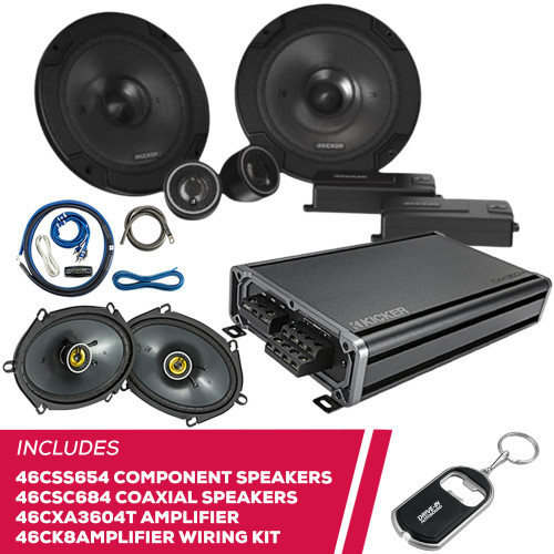 Kicker 46CSS654 6.5" Speakers w/ 46CSC684 Speakers & 46CXA3604T Amp & Amp Kit Kicker 46CSS654 6.5" Speakers w/ 46CSC684 Speakers & 46CXA3604T Amp & Amp Kit