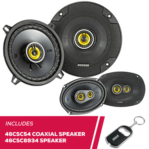 Kicker 46CSC54 CS Series 5-1/4" 2-Way Coaxial Speaker & 46CSC6934 6"x9" Speakers