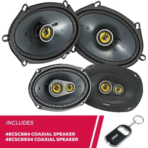 Kicker 46CSC684 CS Series 6"x8" 2-Way Coaxial Speaker & 46CSC6934 6"x9" Speakers Kicker 46CSC684 CS Series 6"x8" 2-Way Coaxial Speaker & 46CSC6934 6"x9" Speakers