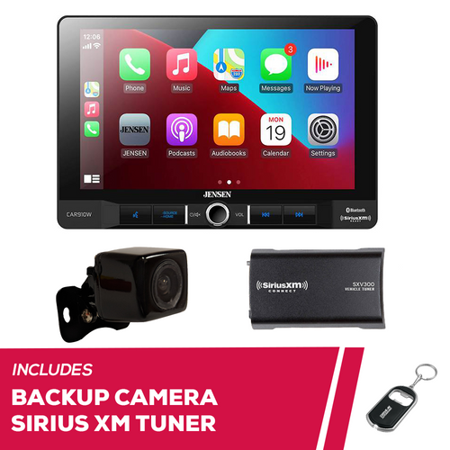 RFRB Jensen CAR910W 9" Multimedia (Does Not Play Discs) with Backup Camera and SiriusXM Satellite Radio Aftermarket In-Dash