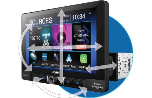 RFRB Jensen CAR910X 9" Digital Media with Backup Camera and SiriusXM Satellite Radio Aftermarket In-Dash    (Does Not Play CDs)