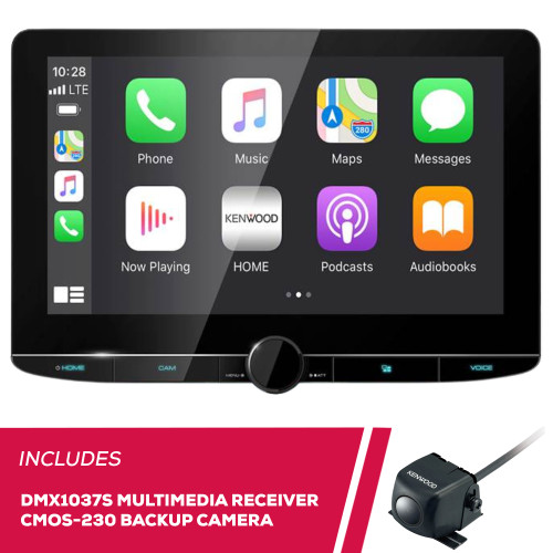 Kenwood DMX1057XR 10.1" Multimedia and CMOS-230LP Universal Backup Camera