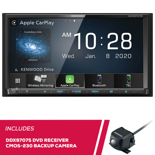 Kenwood DDX9707S 6.95 Inch DVD and CMOS-230LP Universal Backup Camera