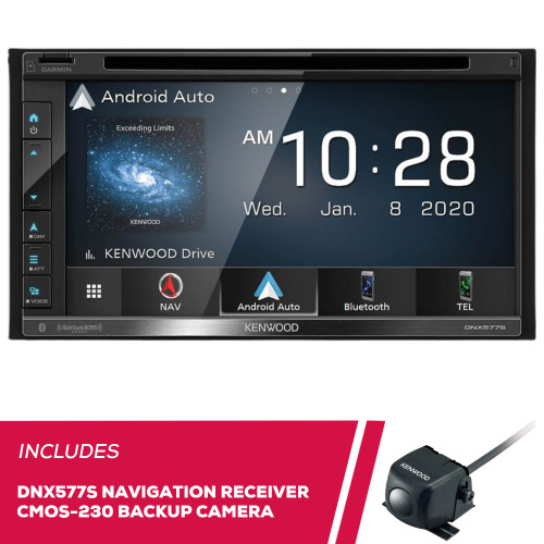 Kenwood DNX577S 6.8" Navigation DVD & CMOS-230LP Universal Backup Camera
