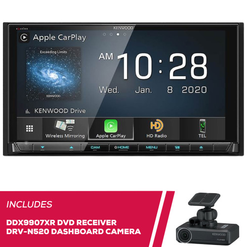 Kenwood eXcelon DDX9907XR 6.8" DVD & DRV-N520 Full HD Dashboard Camera