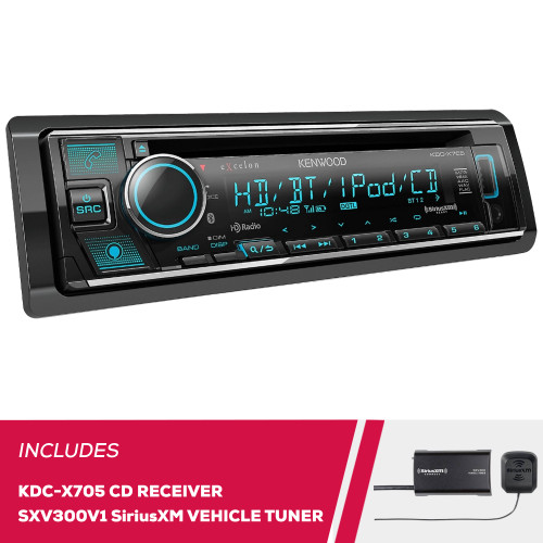 Kenwood Excelon KDC-X705 Single DIN CD w/ Bluetooth & SiriusXM Tuner