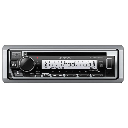 Kenwood KMR-D382BT Marine CD Receiver and KFC-1653MRW 6.5" 2-Way Marine Speakers