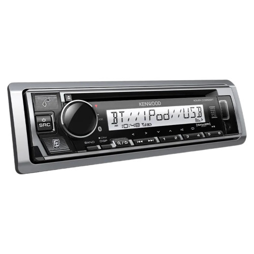 Kenwood KMR-D382BT Marine CD Receiver and KFC-1613MRB 6.5" 2-Way Marine Speakers