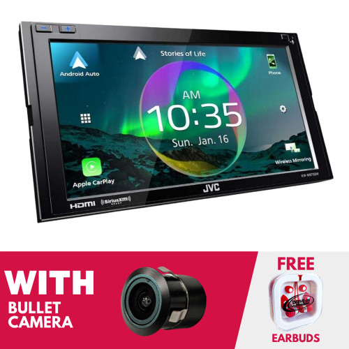 JVC KW-M875BW 6.8" Multimedia w/ Apple CarPlay & Backup Bullet Camera JVC KW-M875BW 6.8" Multimedia w/ Apple CarPlay & Backup Bullet Camera